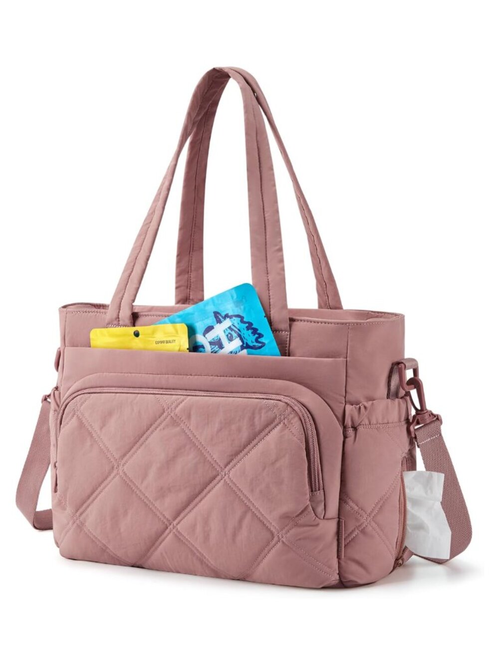 Large Insulated Lunch Tote Bag Quilted Polyester Leakproof 15L Work